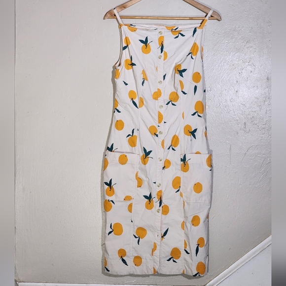 Maeve White and Orange Sleeveless Dress - Picture 2 of 6